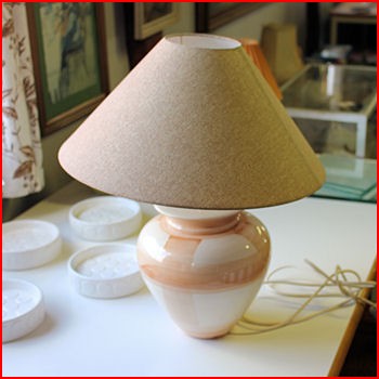 Bordlampe m/skærm