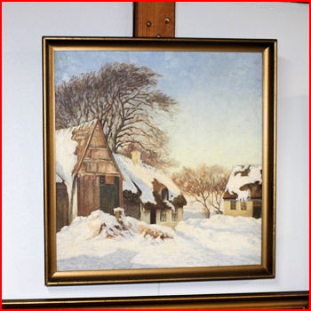 Huse på landet m/ sne